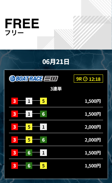 競艇ライトニングのフリー