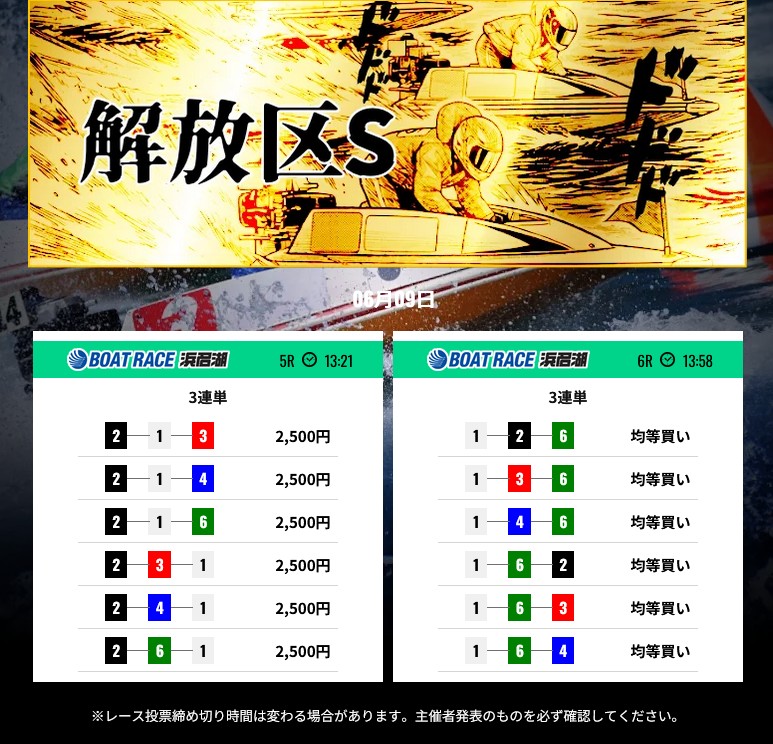 競艇事変の解放区S