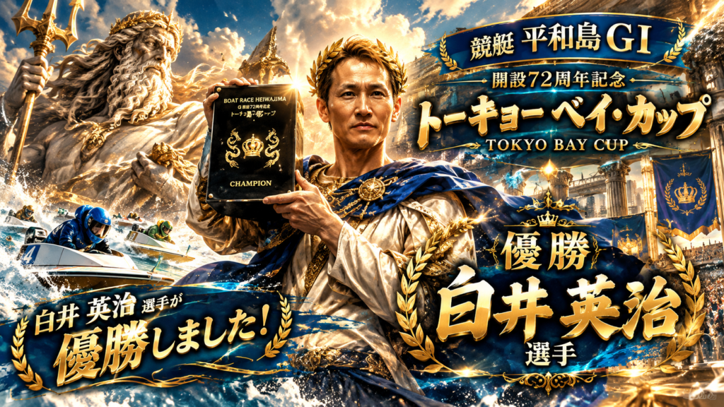 白井英治選手|平和島GⅠトーキョー・ベイ・カップ優勝!50歳で示した王者の強さ