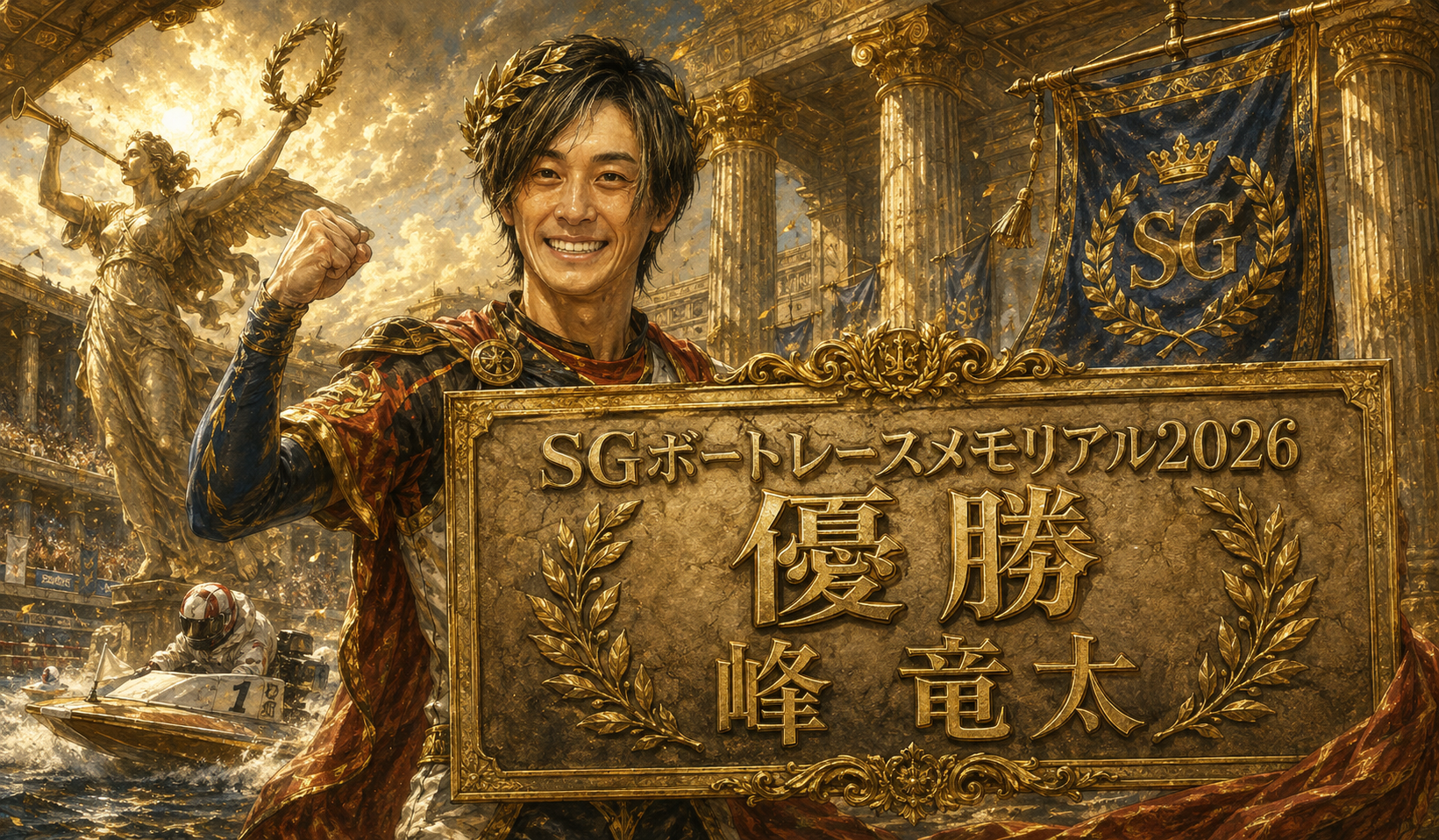 ボートレースメモリアル2026の優勝は峰竜太選手