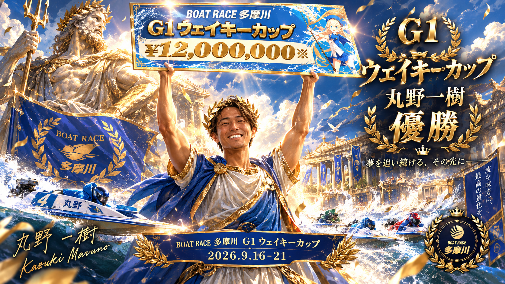 丸野一樹選手コラム｜SG初優勝からG1通算10Vへ 多摩川ウェイキーカップ制覇の軌跡