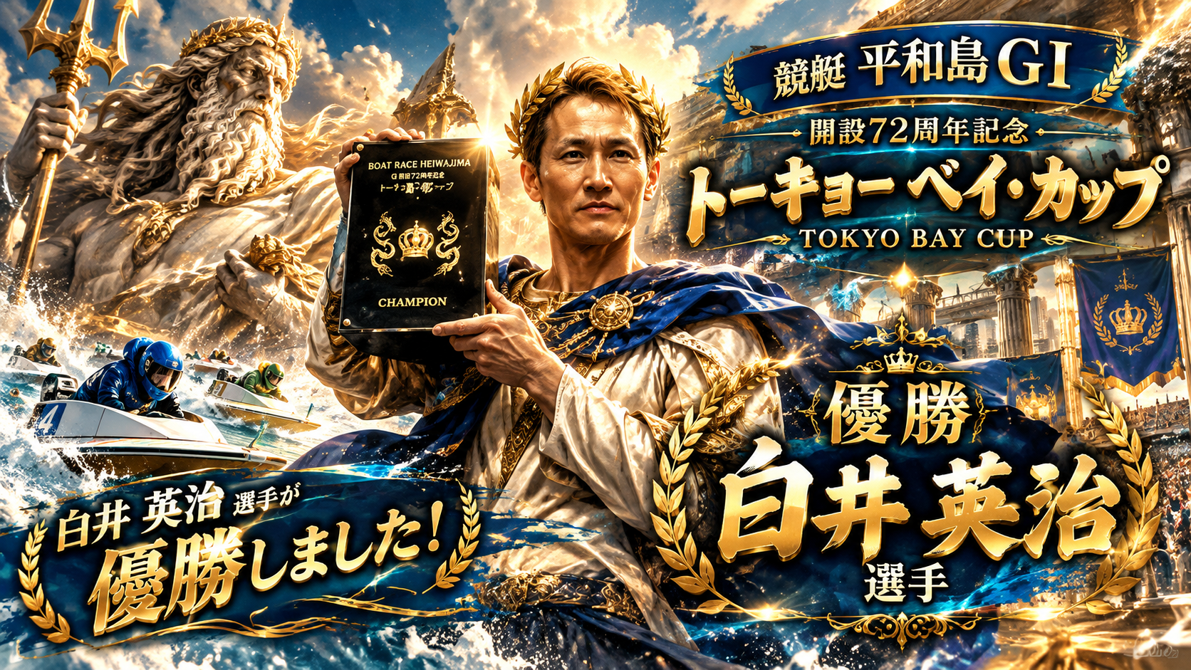 白井英治選手｜平和島GⅠトーキョー・ベイ・カップ優勝！50歳で示した王者の強さ